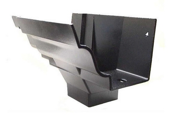 Outlet for 76 x 76mm Rainwater Pipe - W 125mm x D 102mm